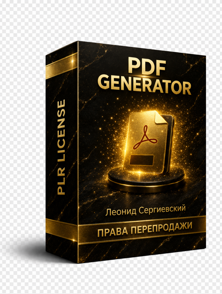 PDF Generator + 100% Права Перепродажи